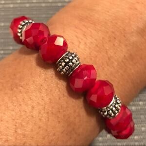 Ruby Red Crystal Bracelet